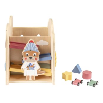 lupilu® Schiebewagen / Motorikwürfel, aus Holz - B-Ware