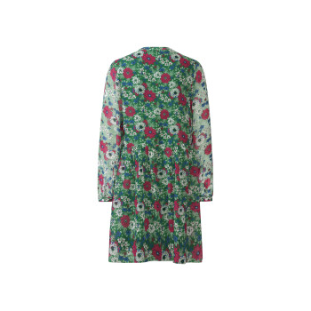 esmara® Damen Kleid, in Chiffon-Qualität, mit Raffung (grün, 44) - B-Ware neuwertig