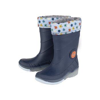 lupilu® Kinder Blinkregenstiefel mit weichem Warmfutter (navy/blau, 24/25) - B-Ware neuwertig