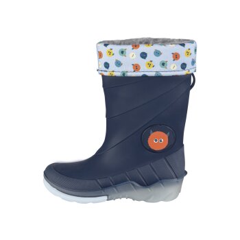 lupilu® Kinder Blinkregenstiefel mit weichem Warmfutter (navy/blau, 24/25) - B-Ware neuwertig