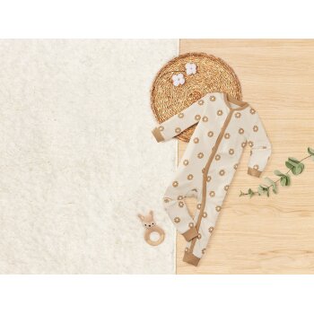lupilu® Baby Schlafoverall aus reiner Bio-Baumwolle (beige, 86) - B-Ware neuwertig