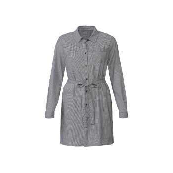 esmara® Damen Flanell-Longbluse aus reiner Baumwolle (Hahnentritt/schwarz/weiß, 44) - B-Ware neuwertig