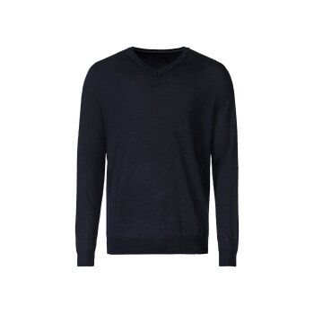 LIVERGY® Herren Feinstrickpullover mit Merinowolle -...