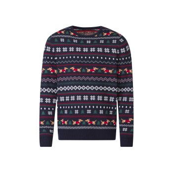 LIVERGY® Herren Weihnachtspullover, weiche...