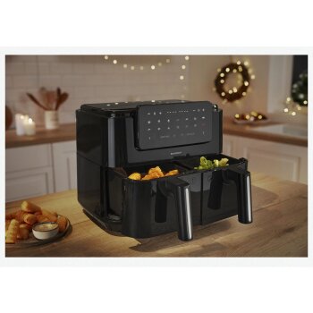 SILVERCREST® KITCHEN TOOLS Doppelzonen Heißtluftfritteuse »A1 SHLFDD 2400«, 2200–2600 W - B-Ware sehr gut