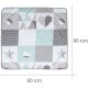 roba Babydecke Happy Patch - 80 x 80 cm, mint/grau - B-Ware neuwertig