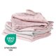 roba organic 5er Set Waschlappen Lil Planet , Musselin, Bio-Baumwolle, GOTS, 25x25cm, rosa/mauve - B-Ware neuwertig