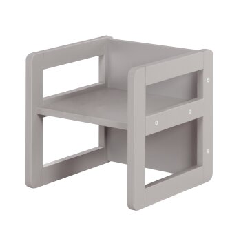 roba Kindersitzgruppe 3in1- Wendehocker & Tisch, zu Kinderbank umwandelbar, Taupe - B-Ware neuwertig