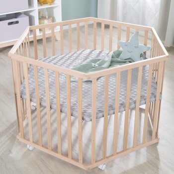 roba Laufgitter Cosiplay, 6-eckig, aus Bio-Buche, inkl. Schutzeinlage roba Style - B-Ware sehr gut