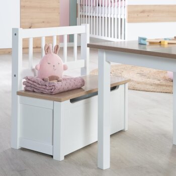 roba Kindertruhenbank Woody, weiß - B-Ware neuwertig
