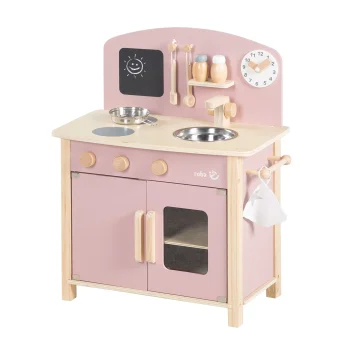roba Spielküche, weiß, natur, mauve/ rosa -...