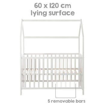 roba Hausbett, 60 x 120 cm, weiß - B-Ware neuwertig