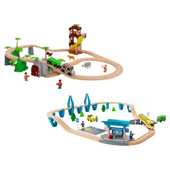 Playtive Eisenbahn-Set Dschungel / Passagierzug, aus...