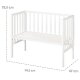 roba 2-in-1 Beistellbett safe asleep®, 45 x 90 cm, Holz/weiß - B-Ware neuwertig