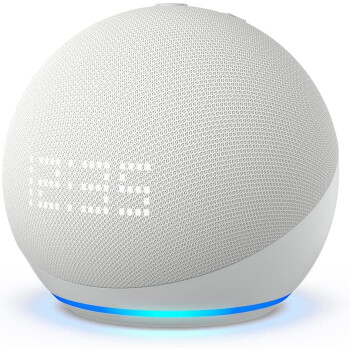 Amazon Echo Dot 5 mit Uhr, weiß - B-Ware neuwertig