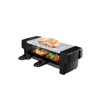 SILVERCREST® KITCHEN TOOLS Raclette-Grill, 350 W, für 2 Personen (heißem Stein SRGS 350 B2) - B-Ware sehr gut