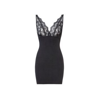esmara® Damen Formunterkleid, seamless, ohne Seitennähte (schwarz Träger schmal, M(40/42)) - B-Ware neuwertig