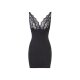 esmara® Damen Formunterkleid, seamless, ohne Seitennähte (schwarz Träger schmal, M(40/42)) - B-Ware neuwertig