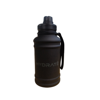 HYDRATE Trinkflasche, 1,3 L, Kunststoff, BPA-frei, Carbon Black - B-Ware neuwertig