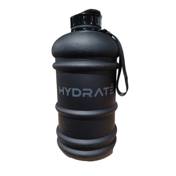 HYDRATE Trinkflasche, 2,2 L, Kunststoff, BPA-frei, Matt Black - B-Ware neuwertig