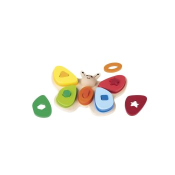 PLAYTIVE Motorikspielzeug, aus Holz, Modell 2023 (Schmetterling) - B-Ware neuwertig