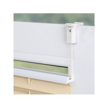 Lichtblick Klemmfix Plissee, stufenloses Einstellen, blickdicht, Montage ohne Bohren, 70 x 210 cm, creme - B-Ware neuwertig