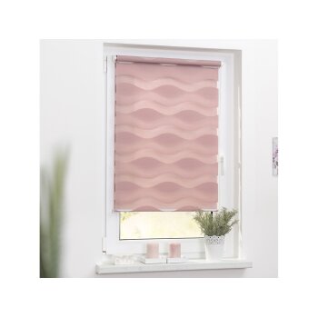 Lichtblick Duo Rollo Welle Klemmfix, ohne Bohren, ab 45 x 150 cm (Altrosa, 100x150 cm) - B-Ware sehr gut