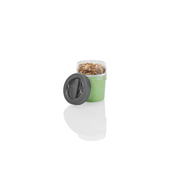 ERNESTO® Obst- / Joghurt-to-go-Box, mit Klappgabel - B-Ware
