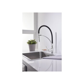 LIVARNO home Küchenarmatur mit Spiralfeder / Gummischlauch - B-Ware