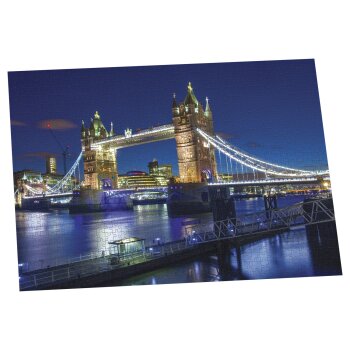 Playtive Puzzle, 1000 Teile, mit Leuchteffekt (Tower Bridge) - B-Ware neuwertig