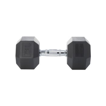CRIVIT Hexagonhantel, 15 kg, mit gusseisernem Kern -...