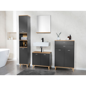 LIVARNO home Waschbeckenunterschrank »Corfu«, mit Siphonausschnitt - B-Ware neuwertig