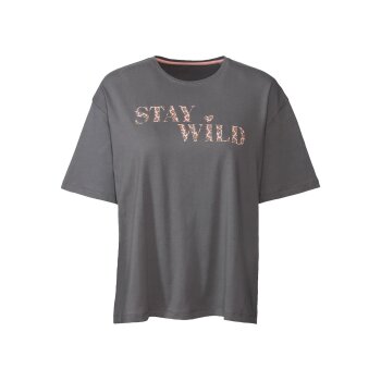 esmara Damen Pyjama lang 3tlg., S, rosa-lila/grau - B-Ware neuwertig