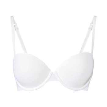 esmara® Damen T-Shirt BHs, 2 Stück, mit verstellbaren Trägern (beige/weiß, 80E) - B-Ware neuwertig