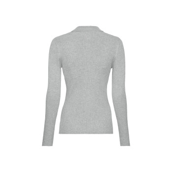 esmara® Damen Rippstrick-Pullover, mit Polokragen und Reißverschluss - B-Ware