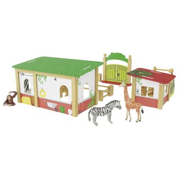 PLAYTIVE Set Bauernhof / Feenbaum / Zoo, aus Holz (Zoogehege) - B-Ware neuwertig