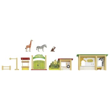 PLAYTIVE Set Bauernhof / Feenbaum / Zoo, aus Holz (Zoogehege) - B-Ware neuwertig