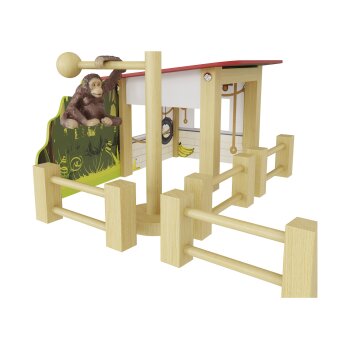 Playtive Set Bauernhof / Feenbaum / Zoo, aus Holz (Zoogehege) - B-Ware neuwertig