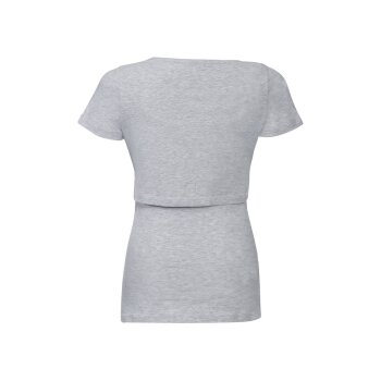 esmara® Damen Umstands T-Shirt mit hohem Bio-Baumwollanteil (grau, L(44/46)) - B-Ware neuwertig