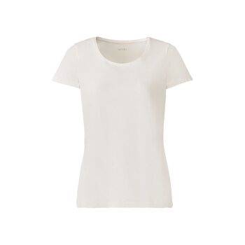 esmara® Damen T-Shirt, 2 Stück, mit weitem Rundhalsausschnitt (schwarz/weiß, M (40/42)) - B-Ware neuwertig
