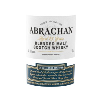 ABRACHAN Double Cask Matured Blended Malt Scotch Whisky 15 Jahre 45% Vol