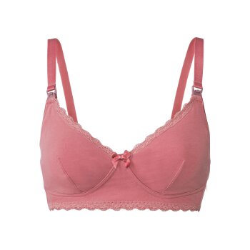 esmara® Damen Still-BHs, 2 Stück, bügellos, mit hohem Bio-Baumwollanteil (grau/rosa, 85D) - B-Ware neuwertig