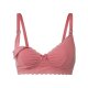 esmara® Damen Still-BHs, 2 Stück, bügellos, mit hohem Bio-Baumwollanteil (grau/rosa, 85D) - B-Ware neuwertig