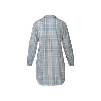 esmara® Damen-Nachthemd aus Baumwolle, L 44/46, hellblau - B-Ware neuwertig