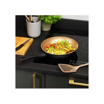 Russell Hobbs Aluminium Bratpfanne Opulence Collection Schwarz/Gold (24cm) - B-Ware Transportschaden Kosmetisch