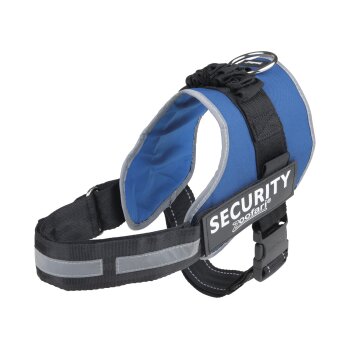 zoofari® Hundegeschirr, verstellbar, austauschbare Klettsticker (blau, Gr. L) - B-Ware neuwertig
