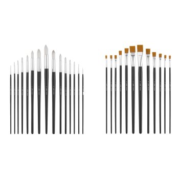 crelando® Rundpinsel- / Flachpinsel-Set, aus Synthetikhaar - B-Ware