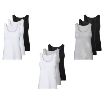 esmara® Damen Achselhemden, 3 Stück, mit hohem...