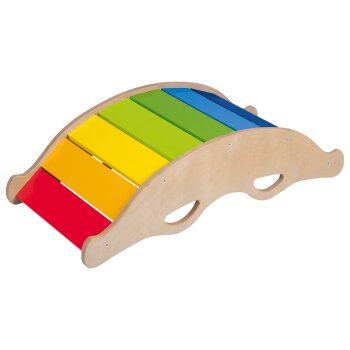 Playtive Holz Balancewippe, in Regenbogenfarben - B-Ware neuwertig