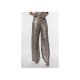 esmara® Damen Hose, Wide Leg, mit Metallic-Animal-Schimmereffekt - B-Ware